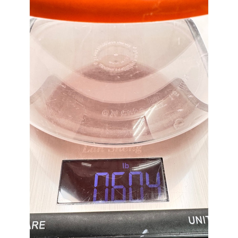 Vintage Tupperware Counterpart Canister Orange Lid Clear 1.5L 6.25 Cup 1330-7 - Picture 13 of 13